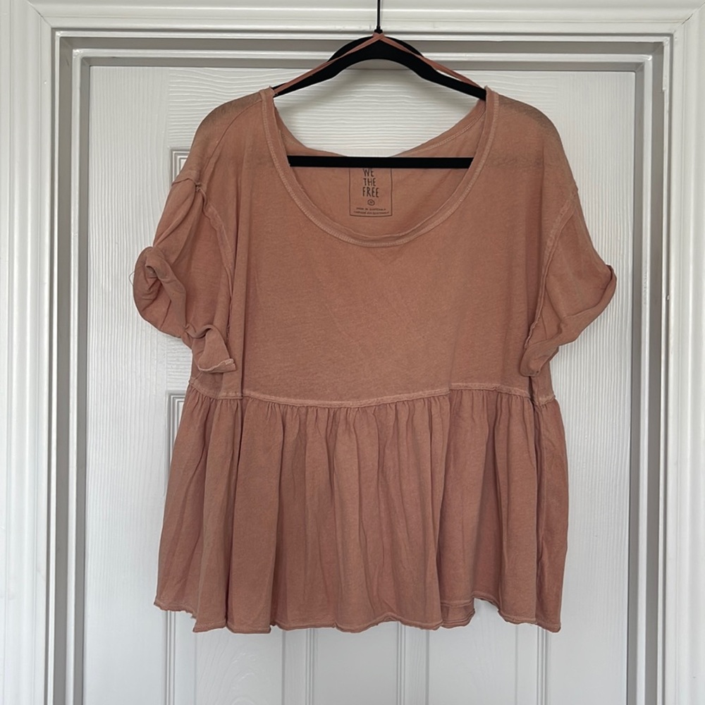 We the Free blush pink flowy top